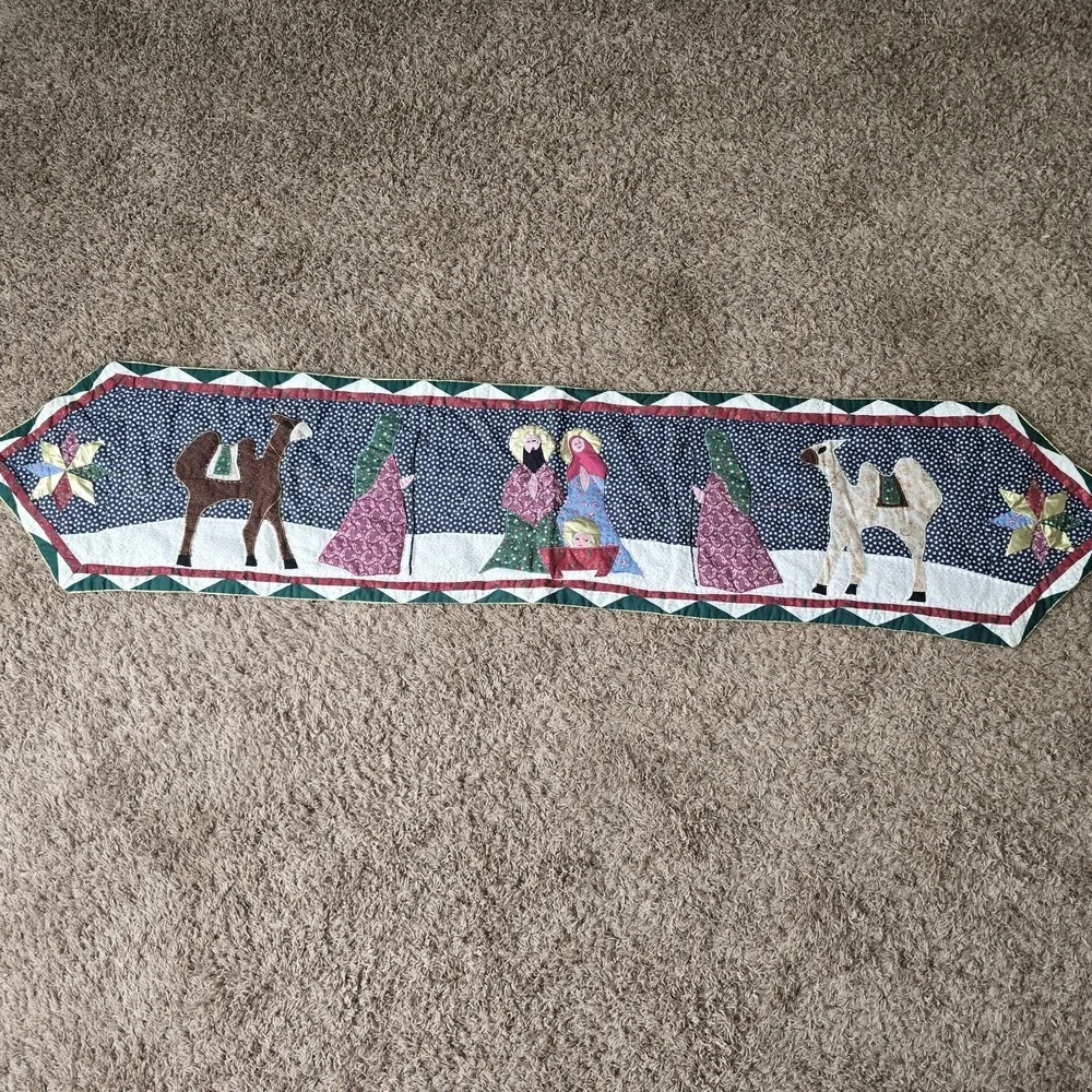 Nativity Scene Quilted Table Runner Christmas Decor ~ 67